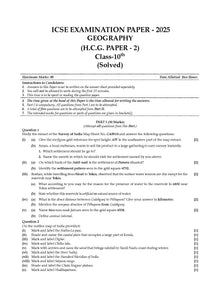 ICSE Question Bank Chapterwise & Topicwise Solved Papers Class 10 Geography For 2026 Exam