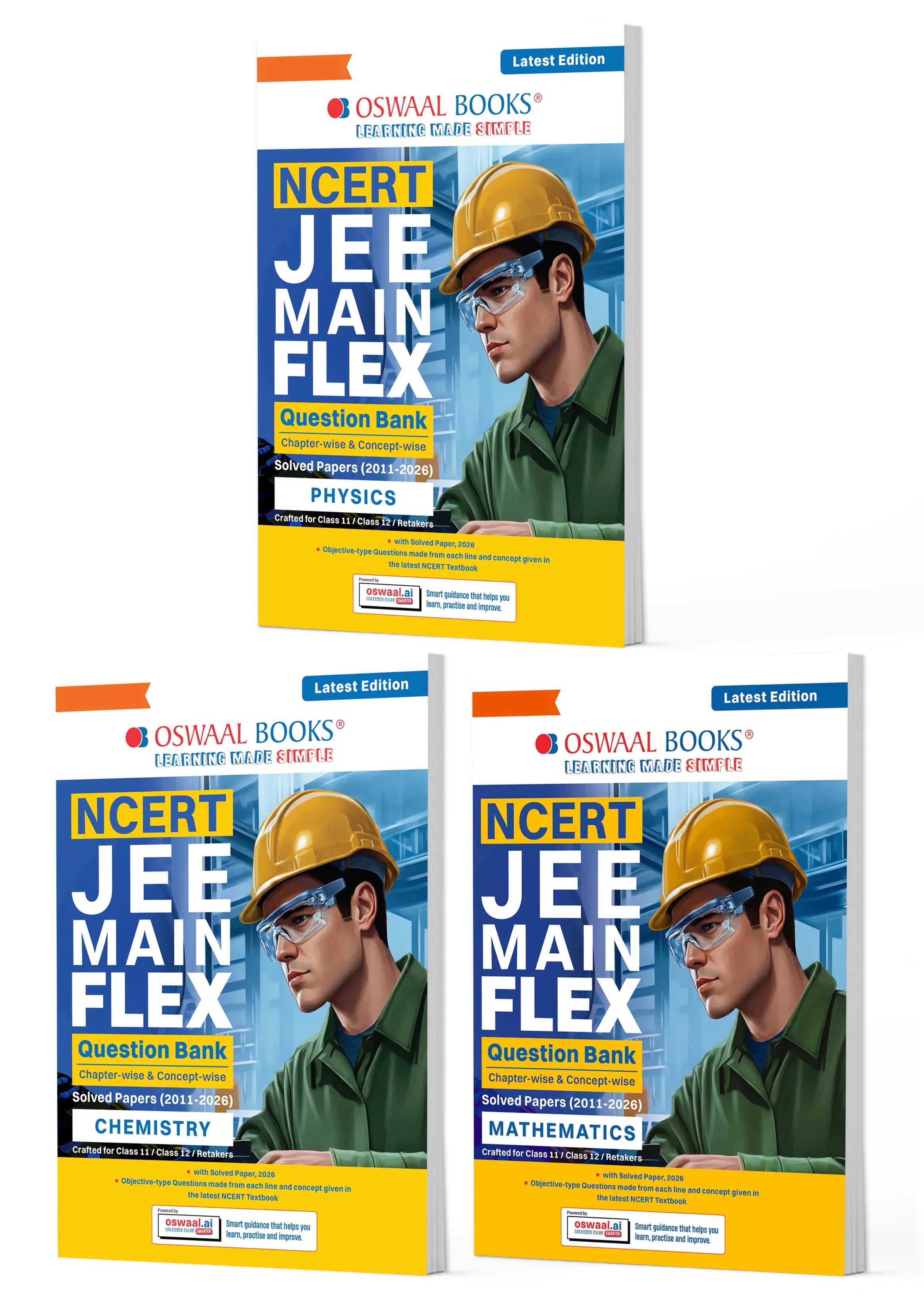 Cover of NCERT JEE (Main) FLEX Objective Question Bank (Set of 3) by Oswaal Books