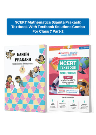 NCERT Mathematics (Ganita Prakash) Part-2 Textbook With Textbook Solutions for Class 7 | Set of 2 Books | Covered Concept, Mind Maps, Mock Papers | Updated NCERT Pattern (For Upcoming Exams)