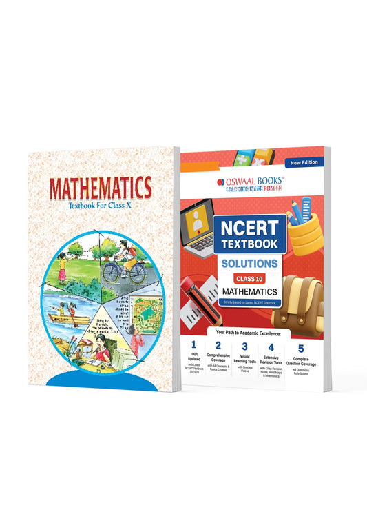 NCERT Mathematics Textbook and Textbook Solution Supplement for Class 10 | Competency Focused Questions | Concept Clarity | Mind Maps | Mnemonics (Set of 2 Books, For 2026 Exam)
