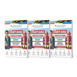 NTA CUET (UG) Question Bank | Quantitative Aptitude, General Awareness & Logical Reasoning (Set of 3 Books) | For 2025 Exam