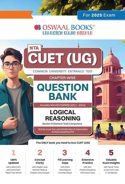 NTA CUET (UG) | Chapter-wise & Topic-wise Question Bank | Logical Reasoning | Section III (Compulsory) Solved Papers (2021-2024) | For 2025 Exam