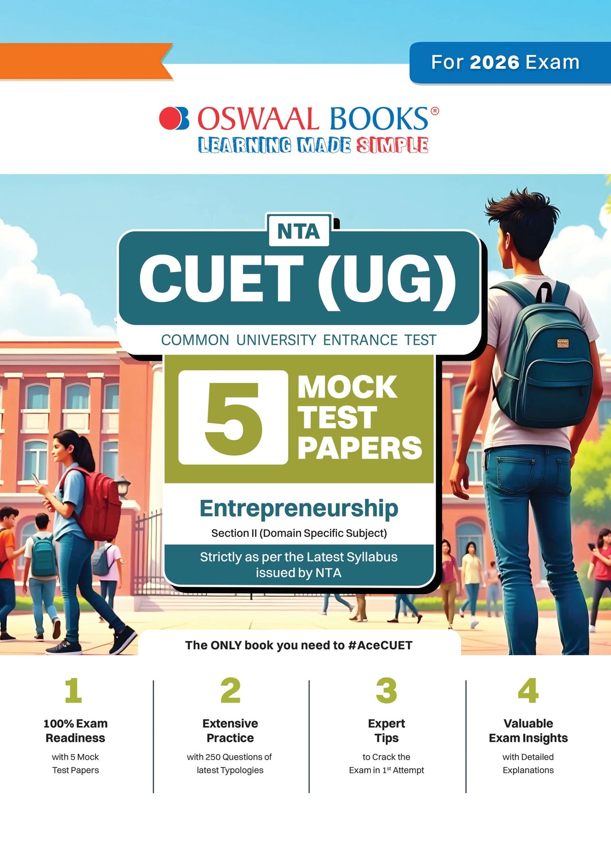 NTA CUET(UG) 5 Mock Test Papers Entrepreneurship For 2026 Exam