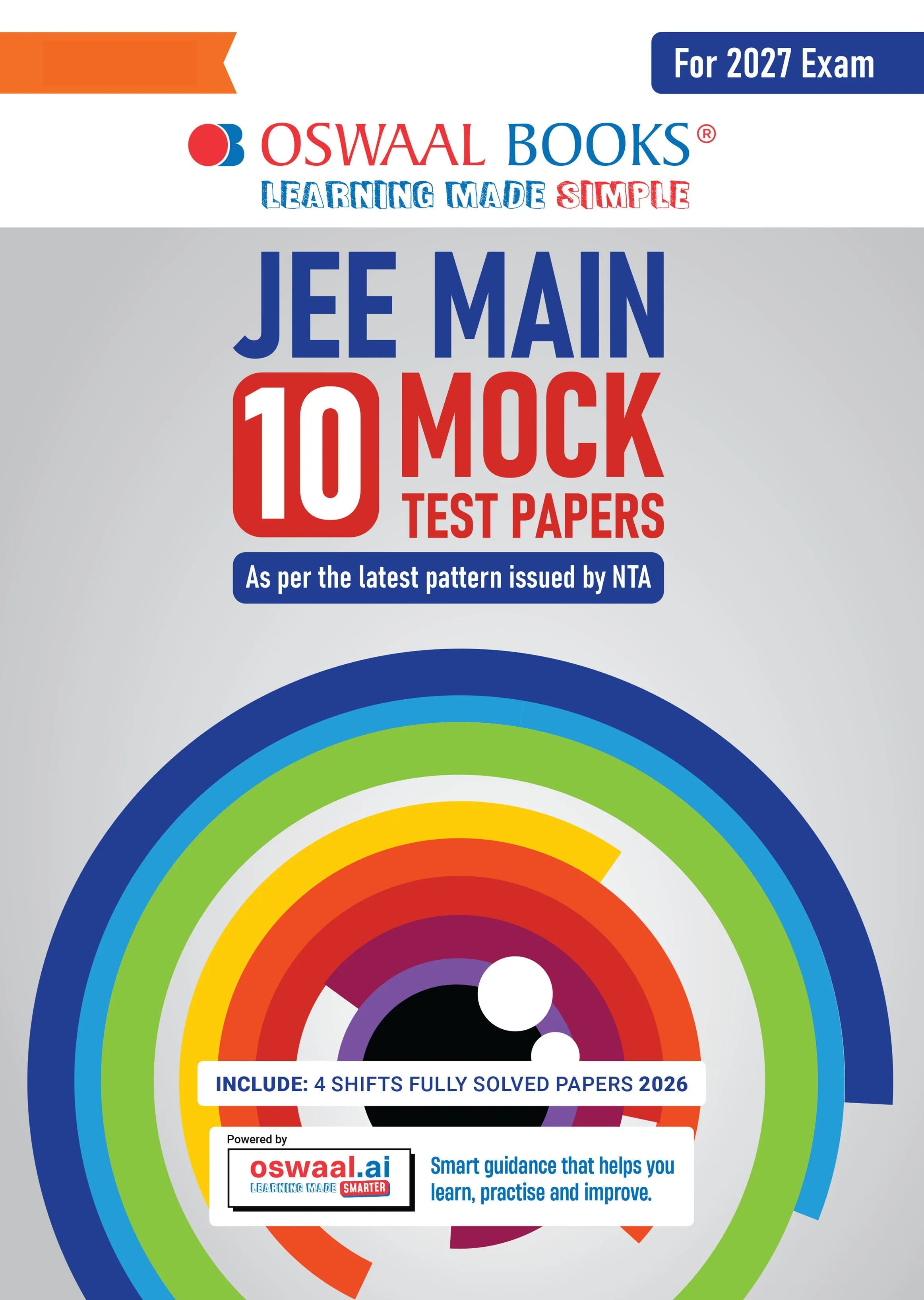 Cover of JEE Main 10 Mock Test Papers by Oswaal Books