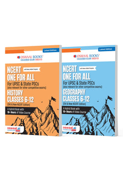 NCERT One for All Book For UPSC and State PSCs History and Geography (Set of 2 Books) (Old and New NCERT Edition) Latest Edition