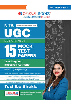 NTA UGC NET / JRF / SET Paper-1|15 Mock Test Papers| Teaching & Research Aptitude (Compulsory)| (For 2026 Exam)
