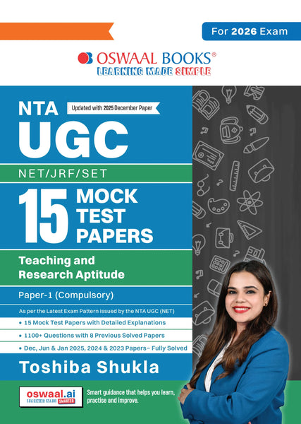 NTA UGC NET / JRF / SET Paper-1|15 Mock Test Papers| Teaching & Research Aptitude (Compulsory)| (For 2026 Exam)