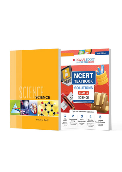 Oswaal NCERT Science Textbook and Textbook Solution Supplement for Class 10 | Competency Focused Questions | Concept Clarity | Mind Maps | Mnemonics (Set of 2 Books, For 2026 Exam)