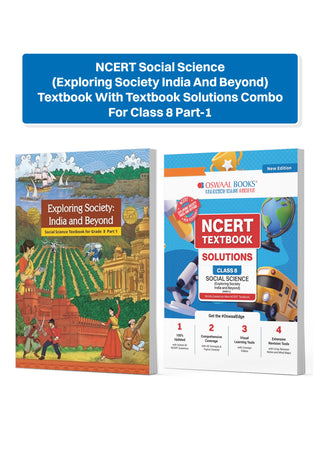 NCERT Social Science (Exploring Society India And Beyond) Textbook & Textbook Solutions Combo For Class 8 | With Mind Maps & Mock Papers | All Topics Covered | Set of 2 Books (For 2026-27 Exam)