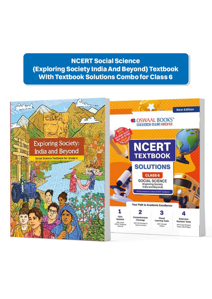 NCERT Social Science (Exploring Society India And Beyond) Textbook With Textbook Solutions for Class 6 | Set of 2 Books | Covered Concept, Mind Maps, Mock Papers | Updated NCERT Pattern (For Upcoming Exams)