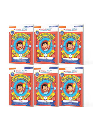 One For All Olympiad Chapter-wise Previous Years' Solved Papers, Prep-Guide Class 1 (Set of 6 Books) Maths, English, Science, Reasoning, Cyber & General Knowledge (For 2026 Exam)