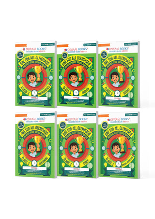 One For All Olympiad Chapter-wise Previous Years' Solved Papers, Prep-Guide Class 3 (Set of 6 Books) Maths, English, Science, Reasoning, Cyber & General Knowledge (For 2026 Exam)