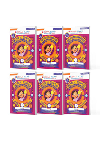 One For All Olympiad Chapter-wise Previous Years' Solved Papers, Prep-Guide Class 4 (Set of 6 Books) Maths, English, Science, Reasoning, Cyber & General Knowledge (For 2026 Exam)