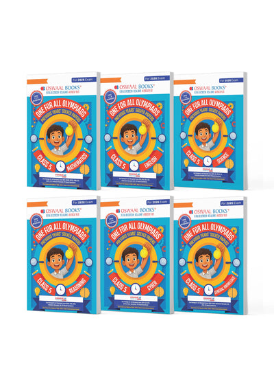 One For All Olympiad Chapter-wise Previous Years' Solved Papers, Prep-Guide Class 5 (Set of 6 Books) Maths, English, Science, Reasoning, Cyber & General Knowledge (For 2026 Exam)