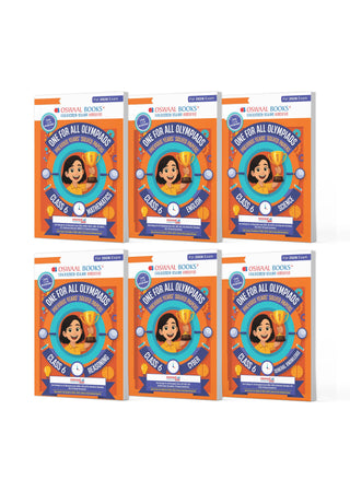 One For All Olympiad Chapter-wise Previous Years' Solved Papers, Prep-Guide Class 6 (Set of 6 Books) Maths, English, Science, Reasoning, Cyber & General Knowledge (For 2026 Exam)