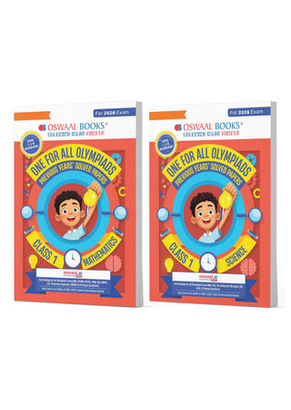 One For All Olympiad Chapter-wise Previous Years's Solved Papers, Prep-Guide Class 1 (Set of 2 Books) Maths & Science for 2026 Exam