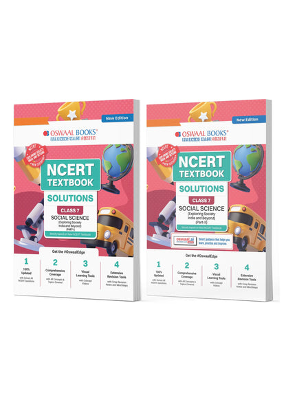 Oswaal NCERT Textbook Solutions Class 7 Social Science (Exploring Society India And Beyond) Part-1 & Part-2 | Set of 2 Books | For Latest Exam