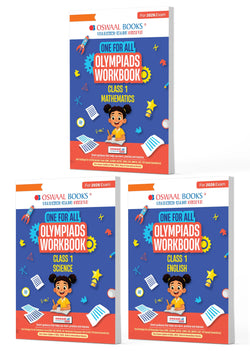 One For All Olympiad Workbook Class 1 (Set of 3 Books) Maths, Science & English For 2026 Exam