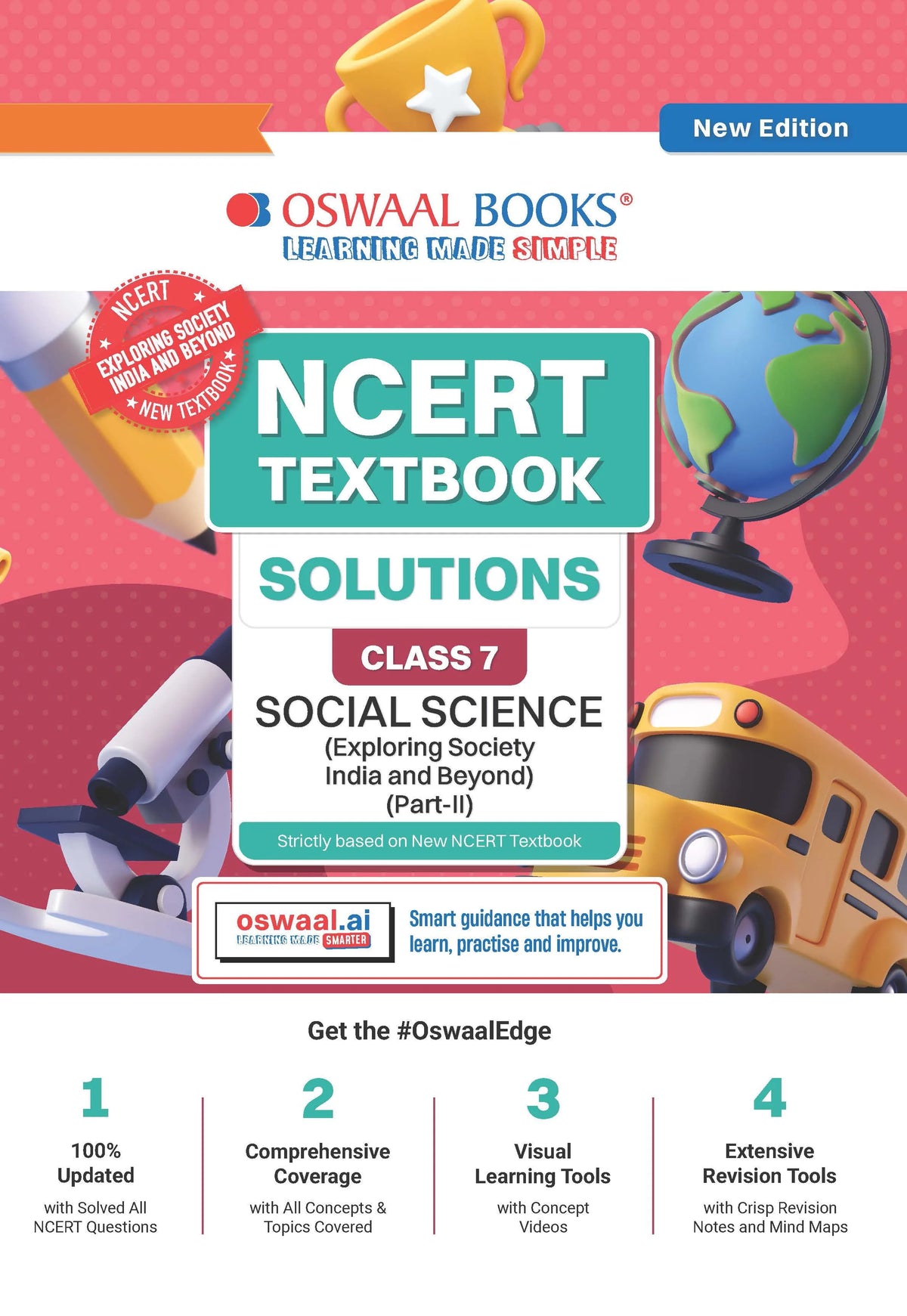 Oswaal NCERT Textbook Solutions Social Science Part-2 Class 7 | For CBSE 2026-27 Exam | Based on Latest NCERT Exploring Society India and Beyond | With Complete Solutions & Subjective Questions for Practice