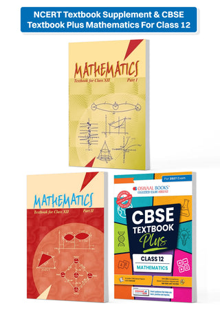 NCERT Textbook Supplement & CBSE Textbook Plus Mathematics For Class 12 | Competency Focused Questions | Concept Clarity, Mind Maps | Set Of 3 (For 2027 Exam)