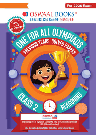 One For All Olympiads Class 2 Logical Reasoning Prep-Guide Book | Chapter-wise Previous Years' Solved Papers | Questions for Silverzone, Crest& Other Exams 2026 | With Sample Papers& Oswaal.AI