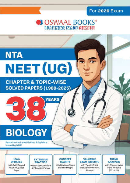 NEET (UG) 38 Years' Chapter-wise & Topic-wise Solved Papers Biology | (1988-2025) | 1420+ Qs, 2025 Solved Paper, PYQs, Mind Maps, Notes, Trend Analysis | For 2026, 2027 & 2028 Exams