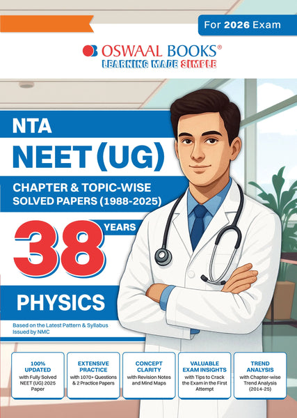 NEET (UG) 38 Years' Chapter-wise & Topic-wise Solved Papers Physics | (1988-2025) | 1070+ Qs, 2025 Solved Paper, PYQs, Mind Maps, Notes, Trend Analysis | For 2026, 2027 & 2028 Exams