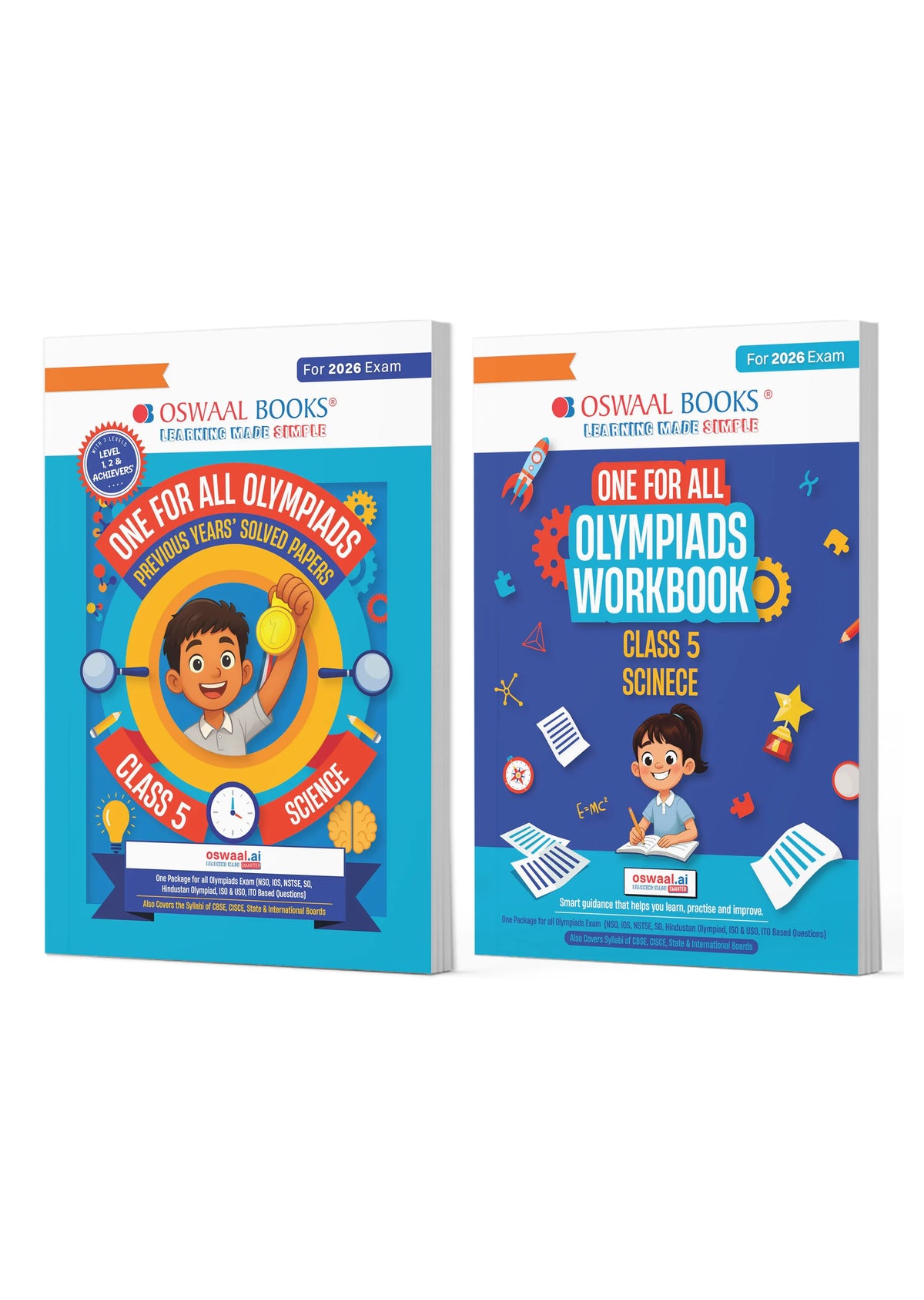 One For All Olympiads Class 5 Science Prep-Guide | Chapter-wise Previous Years' Solved Papers+ Workbook (Set of 2 Books) | Questions for SOF NSO & Other Olympiad Exams 2026