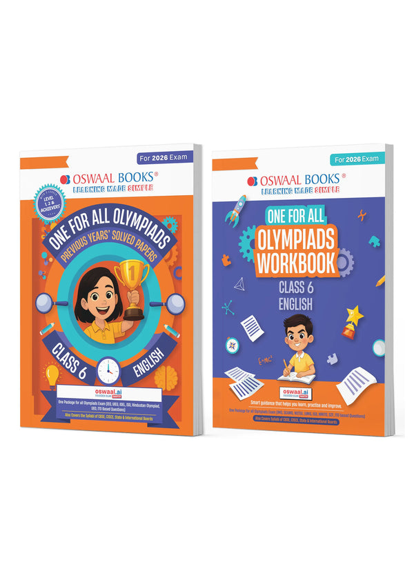One For All Olympiads Class 6 English | Solved Papers & Workbook (set ...