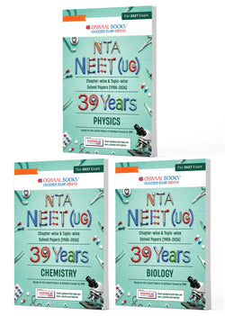 NEET (UG) 39 Years’ Chapter-wise & Topic-wise Question Bank-Physics, Chemistry And Biology (Set of 3 Books) (1988-2026) |3rd May 2026 Paper Fully Solved | With Revision Notes, Mind Maps & Mnemonics | Oswaal AI