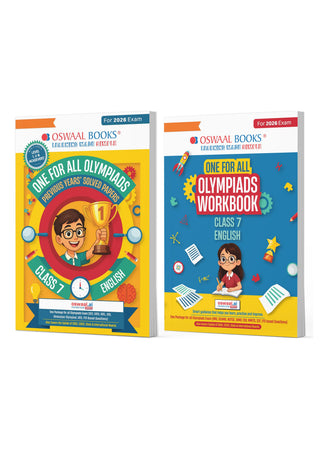 One For All Olympiads Class 7 English Prep-Guide, Chapter-wise Previous Years' Solved Papers + Workbook (Set of 2 Books) | Questions for SOF IEO & Other Olympiad Exams 2026