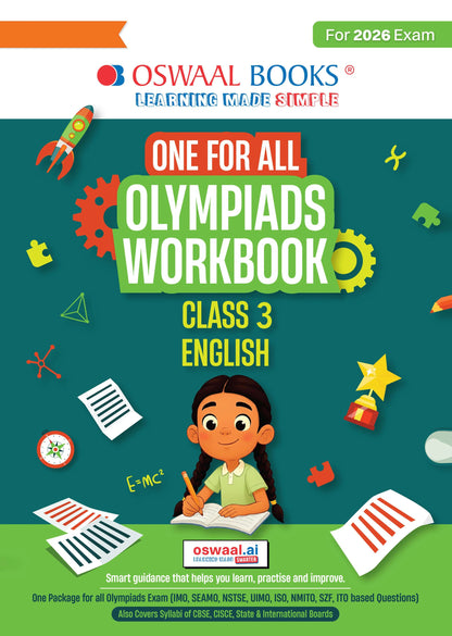 Oswaal One For All Olympiads Workbook Class 3 English | Questions for SOF IEO & Other Olympiad Exams 2026 | With Sample Practice Papers & Oswaal.AI