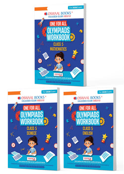 One For All Olympiads Workbook Class 5 (Set of 3 Books) Maths, Science & English For 2026 Exam