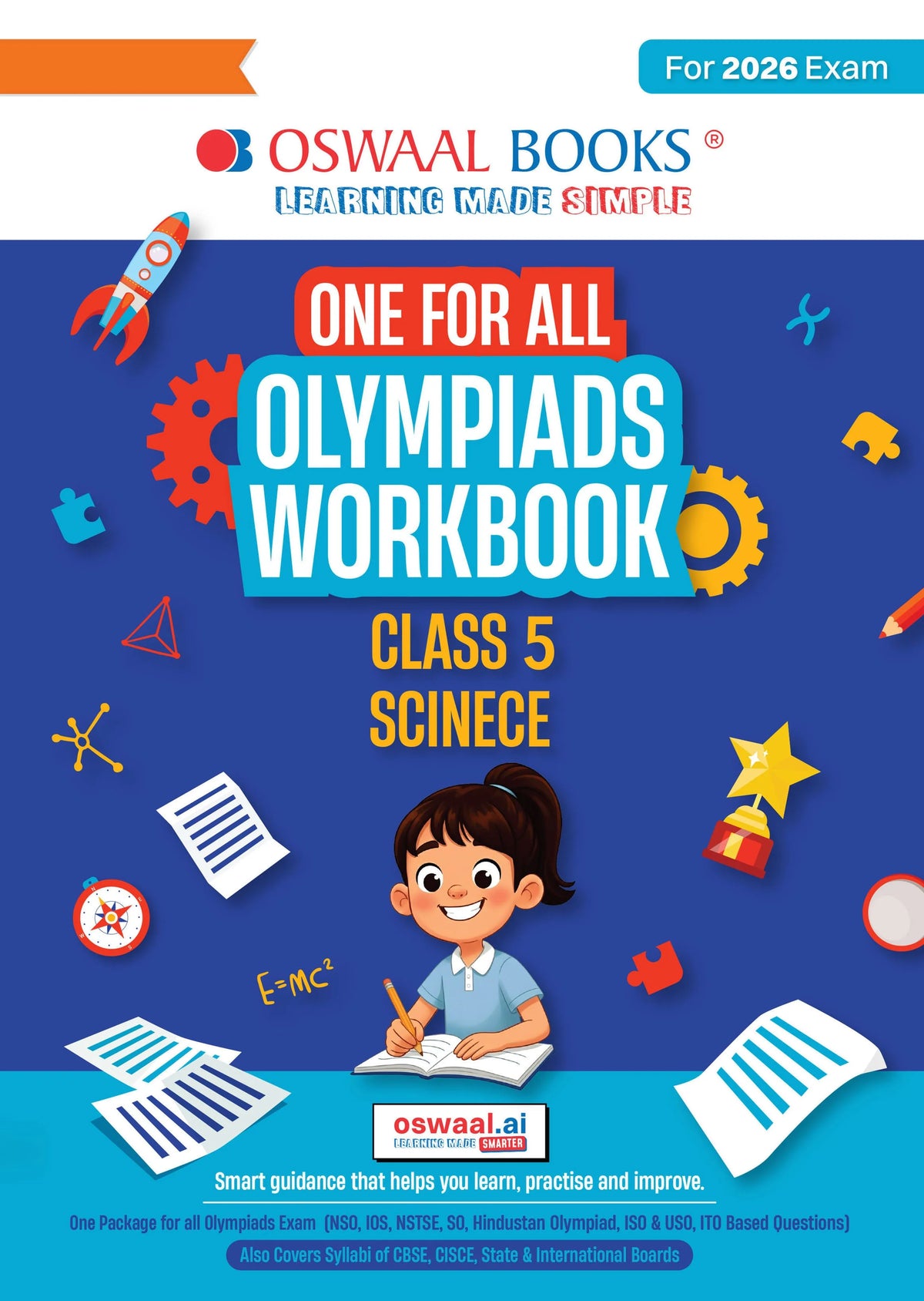 Oswaal One For All Olympiads Workbook Class 5 Science | Questions for SOF NSO & Other Olympiad Exams 2026 | With Sample Practice Papers & Oswaal.AI