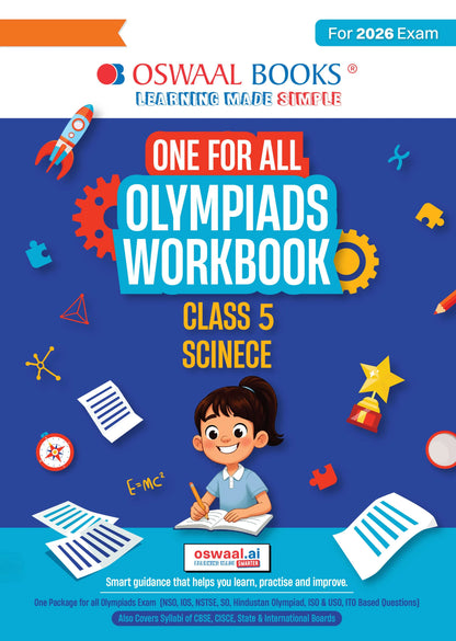 Oswaal One For All Olympiads Workbook Class 5 Science | Questions for SOF NSO & Other Olympiad Exams 2026 | With Sample Practice Papers & Oswaal.AI