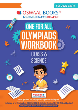 One For All Olympiads Workbook Class 6 Science | Questions for SOF NSO & Other Olympiad Exams 2026 | With Sample Practice Papers & Oswaal.AI