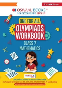 One For All Olympiads Workbook Class 7 Maths | Questions for SOF IMO & Other Olympiad Exams 2026 | With Sample Practice Papers & Oswaal.AI