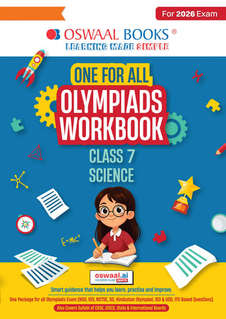 One For All Olympiads Workbook Class 7 Science | Questions for SOF NSO & Other Olympiad Exams 2026 | With Sample Practice Papers & Oswaal.AI