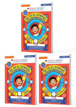 One for All Olympiads | Class 1 Maths, Science, GK | Chapter-wise Previous Years' Solved Papers | Prep-Guide With Level 1, 2 & Achievers Section (Set of 3 Books) For 2026 Exam