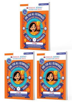 One for All Olympiads | Class 6 Maths, Science, English | Chapter-wise Previous Years' Solved Papers | Prep-Guide With Level 1, 2 & Achievers Section (Set of 3 Books) For 2026 Exam