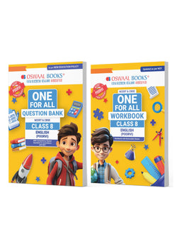 One For All Question Bank + One For All Workbook (NCERT & CBSE) Class 8 English (Set of 2 Books) | Updated As Per NCF For Latest Exam