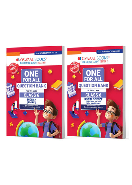 One For All Question Banks NCERT & CBSE Class 6 (Set of 2 Books) English & Social Science (For Latest Exam)