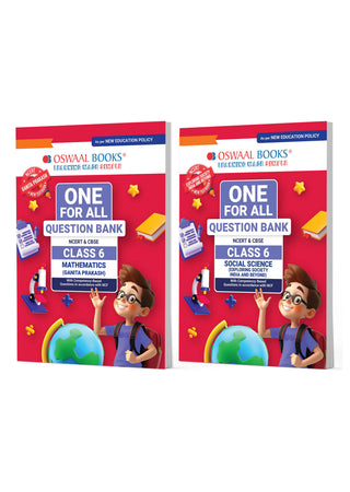 One For All Question Banks NCERT & CBSE Class 6 (Set of 2 Books) Mathematics & Social Science (For Latest Exam)