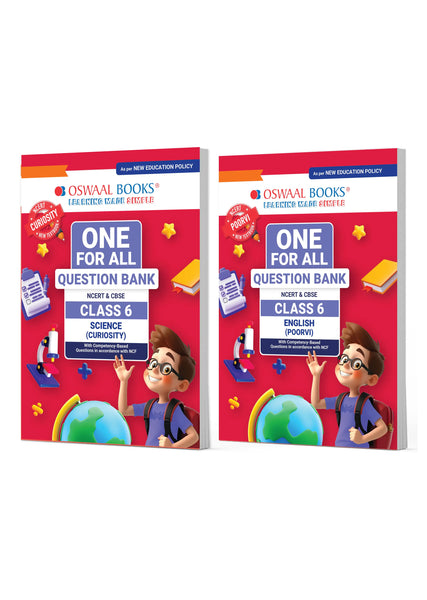 One For All Question Banks NCERT & CBSE Class 6 (Set of 2 Books) Science & English (For Latest Exam)
