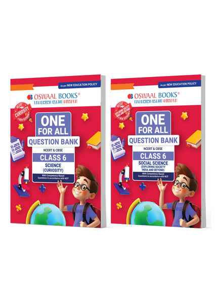 One For All Question Banks NCERT & CBSE Class 6 (Set of 2 Books) Science & Social Science (For Latest Exam)