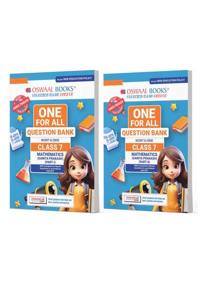 One For All Question Banks NCERT & CBSE Class 7 (Set of 2 Books) Mathematics Part-1 & Part-2 (For Latest Exam)