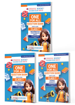 One For All Question Banks NCERT & CBSE Class 7 (Set of 3 Books) Mathematics Part-1, Part-2 & Science (For Latest Exam)