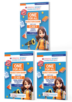 One For All Question Banks NCERT & CBSE Class 7 (Set of 3 Books) Science, Social Science Part-1 & Part-2 (For Latest Exam)