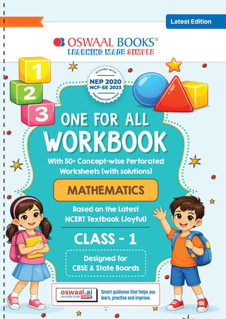 One for All Workbook Class 1 Mathematics | 50+ Concept-wise Perforated Worksheets | Based on NCERT Joyful | NEP 2020 & NCF 2023 Aligned | For CBSE & State Boards | Builds Concept Clarity & Scientific Skills