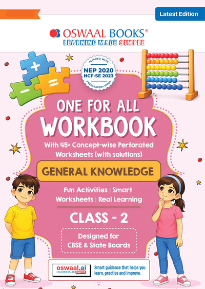 One for All Workbook Class 2 General Knowledge | 45+ Concept-wise Perforated Worksheets | NEP 2020 & NCF 2023 Aligned | For CBSE & State Boards | Builds Concept Clarity & Scientific Skills